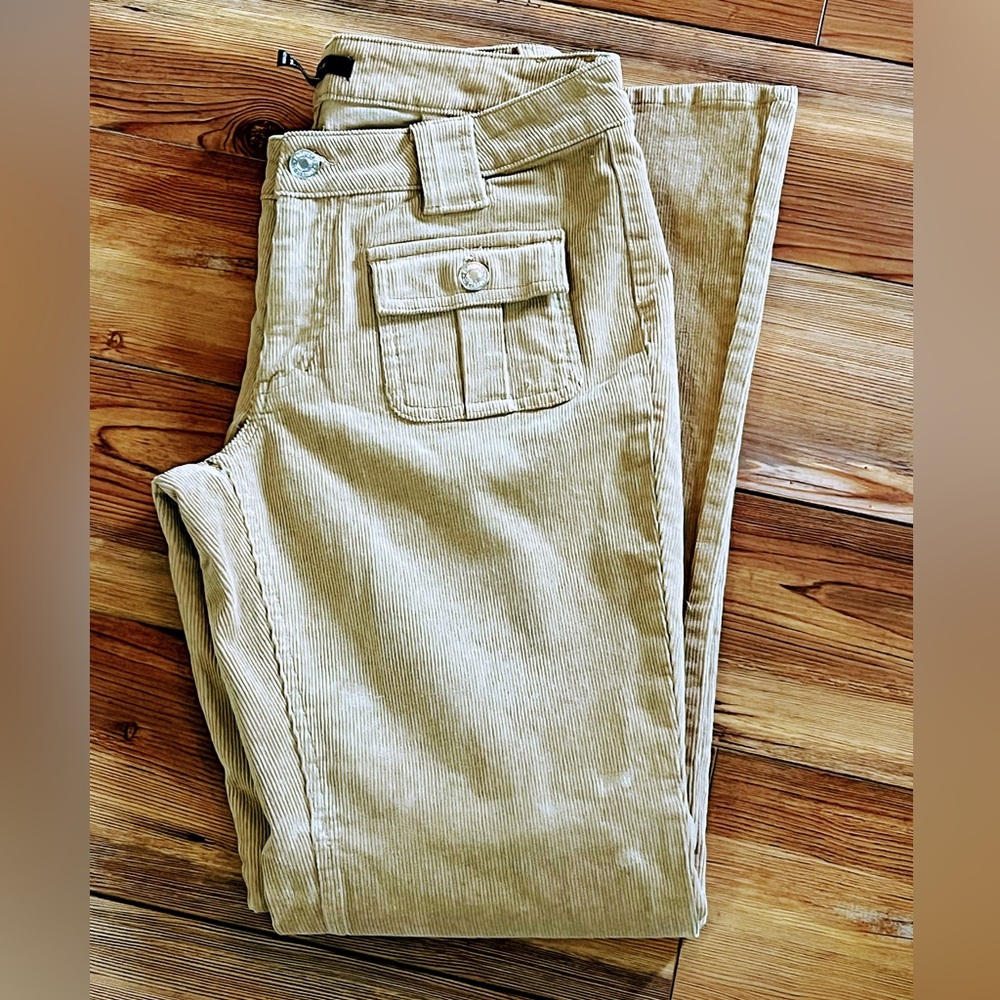 Forever 21 Corduroy Pants Women’s Size Large Low Rise Bootcut Y2K Tan